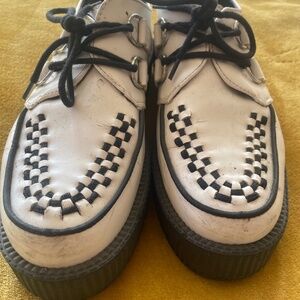 TUK Creepers in white leather